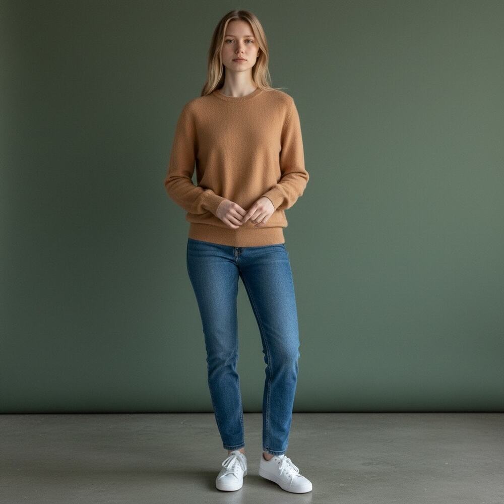 NAADAM 100% Cashmere Sweater – Camel Brown – Size L